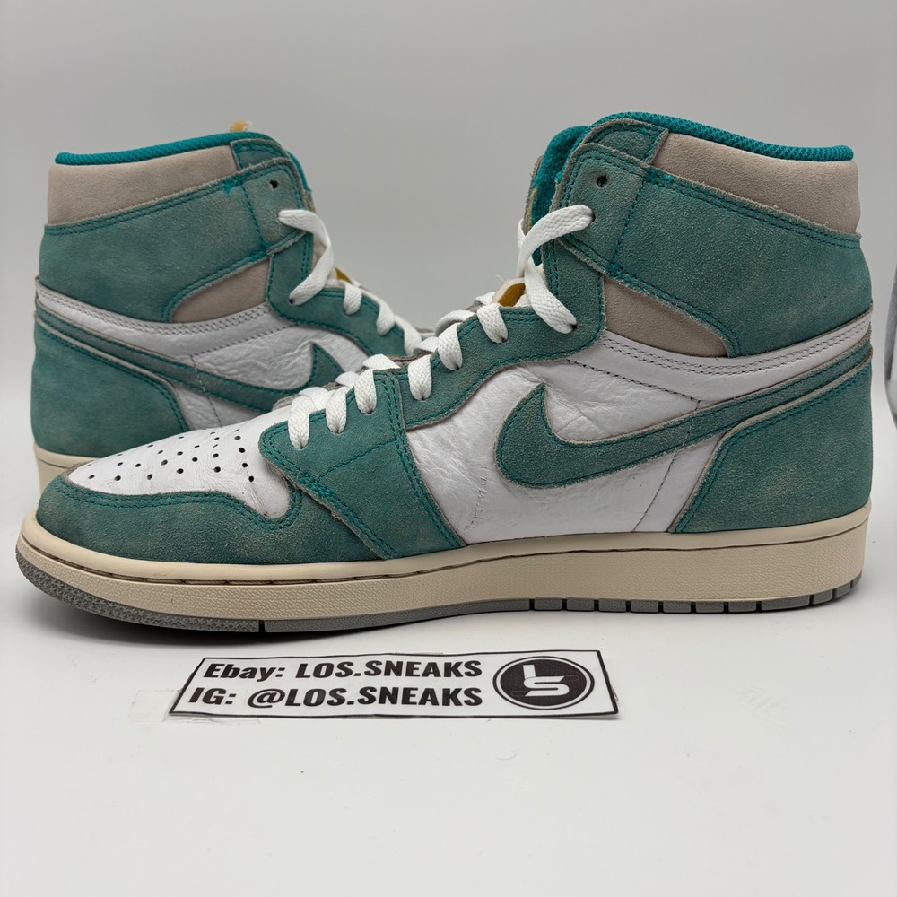 Air Jordan 1 Retro High OG Turbo Green White Grey Mens Size (12555088-311) - Picture 2 of 8